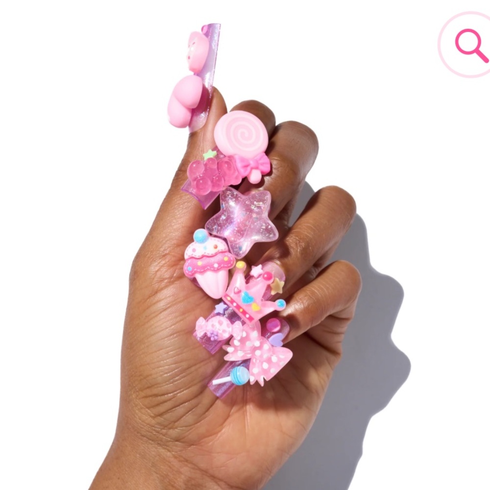 BRAND NEW pink Friday nails kawaii stilletto to press on nails kit
